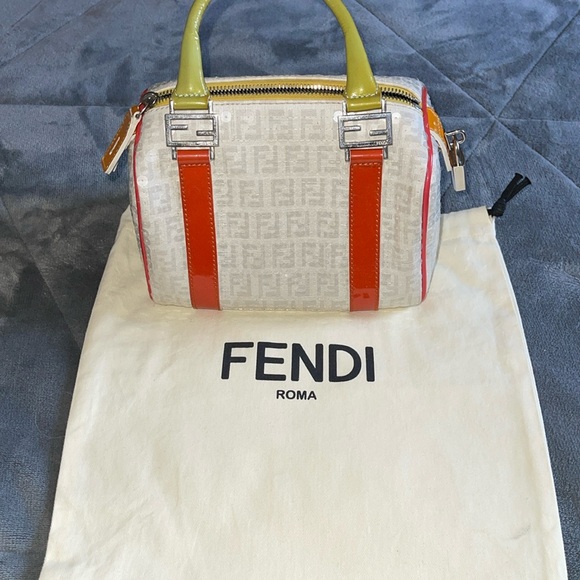 Fendi Handbags - RARE FIND FENDI multicolored mini speedy hand bag pristine condition